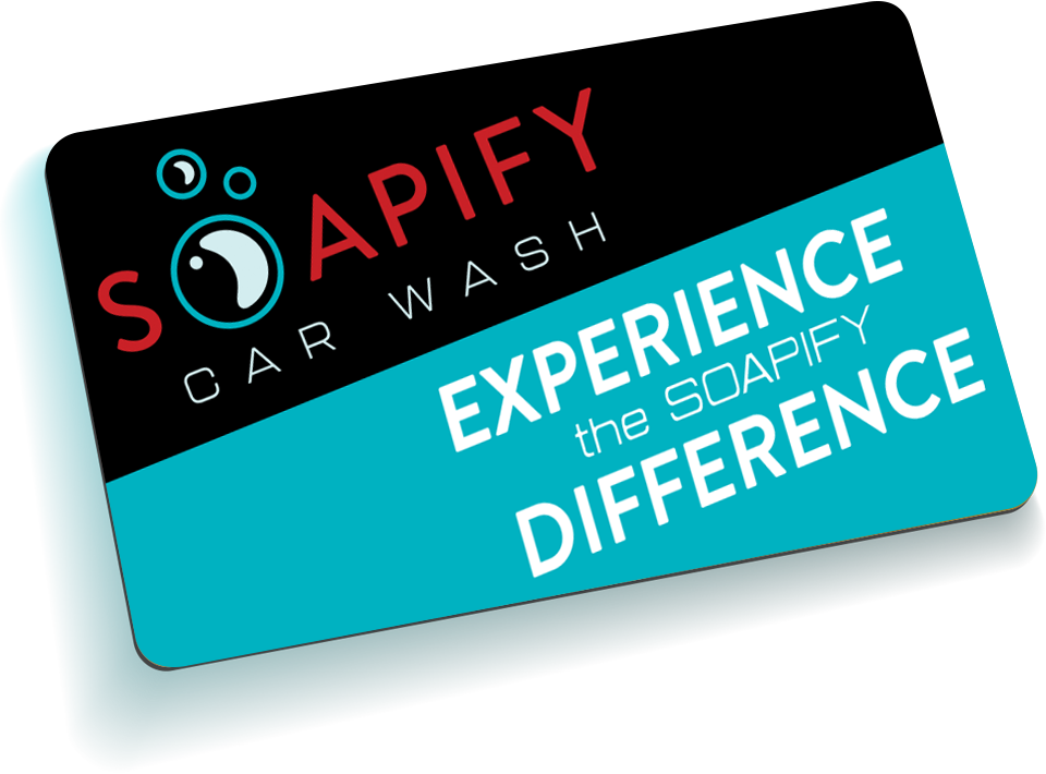A Soapify Car Wash gift card